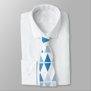 Cravate de Motif moderne Triangle bleu - Abstrait
