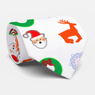 Cravate de Noël blanc