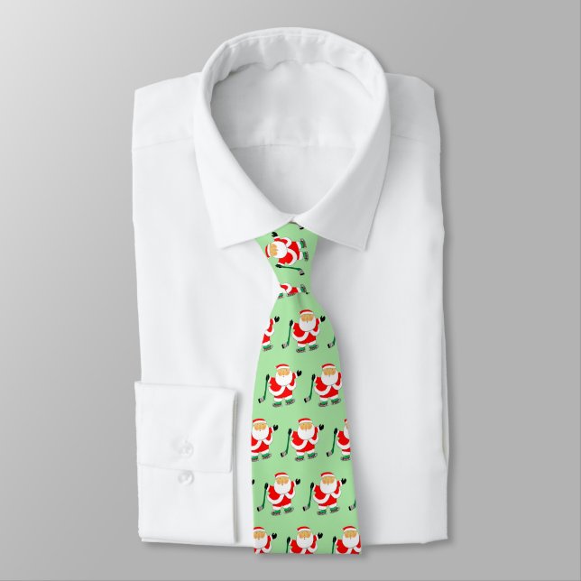 Cravate de Noël de hockey (Attaché)
