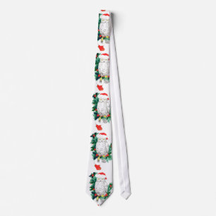 Cravate de Noël de Noël de la faune mignonne et ca