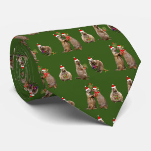 Cravate de Noël des Prairies (vert foncé)