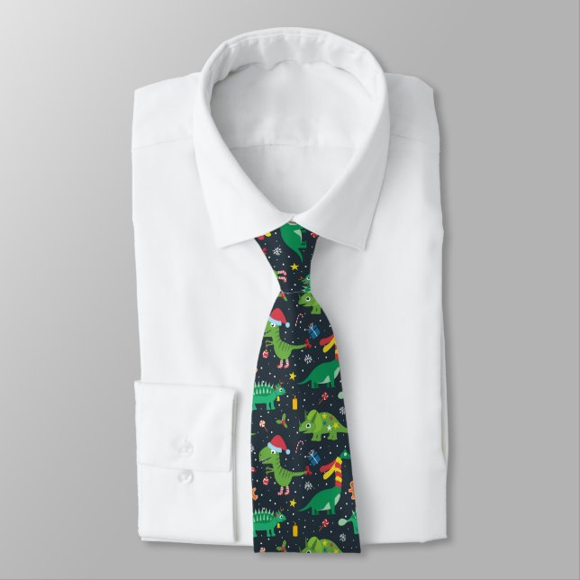 Cravate de Noël Dinosaur (Attaché)