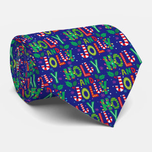 Cravate de Noël Holly et Jolly