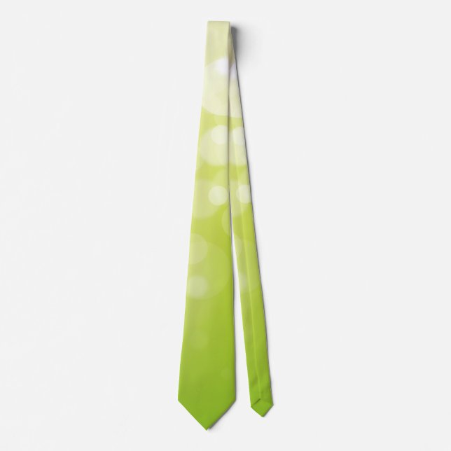 Cravate de Noël jaune vert dégradant (Devant)