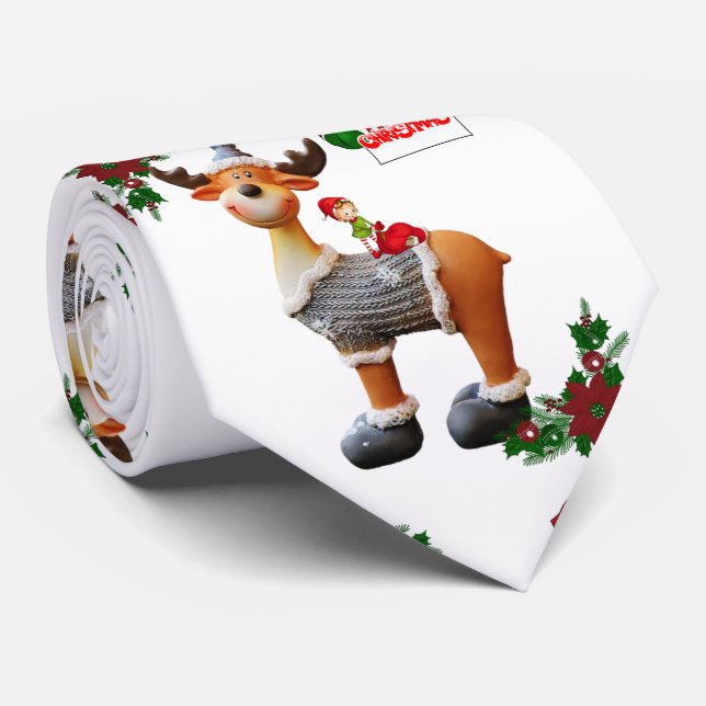 Cravate de Noël, Joyeux Noël (Roulé)