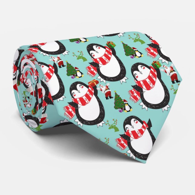 Cravate de Noël, Penguin (Roulé)