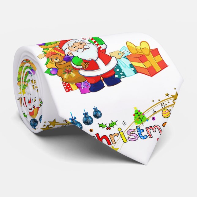 Cravate de Noël, Père Noël (Roulé)