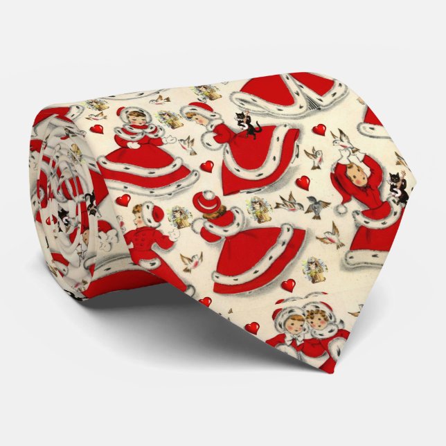 Cravate de Noël, Vintage (Roulé)