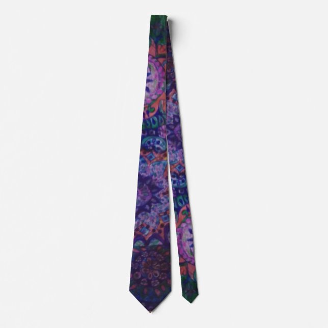 Cravate de paisley violet (Devant)