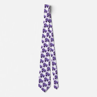 Cravate de panneaux violets