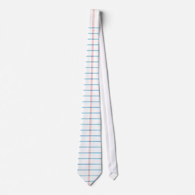 Cravate de papier de feuille rayée par école (Devant)