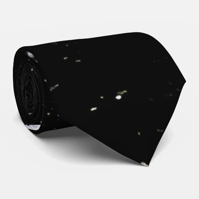 Cravate de Parties scintillant minimal noir (Roulé)