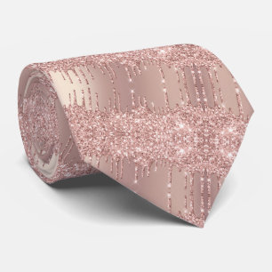 Cravate de Parties scintillant rose Gold Blush - D