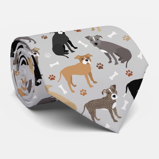 Cravate de pattes et d'os Pitbull (Roulé)