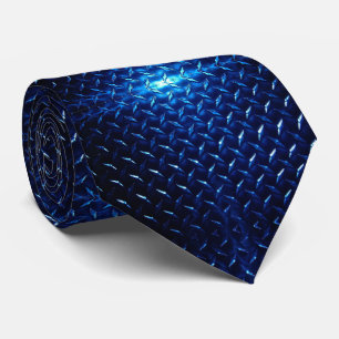 Cravate de plaque de diamant bleu