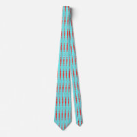 Cravate de points rouge et turquoise rétro