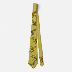 Cravate de rose jaune
