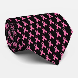 cravate de ruban rose