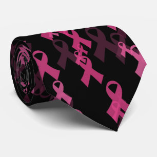 cravate de ruban rose