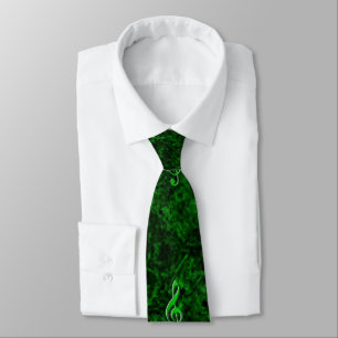 Cravate de symbole de note de musique verte