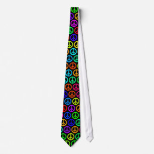 Cravate de symbole de paix (couleurs d'arc-en-ciel