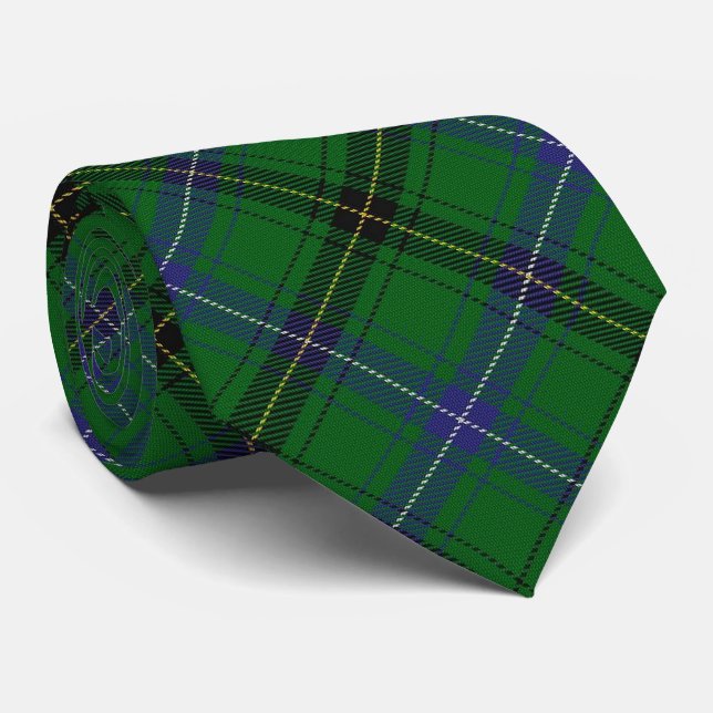 Cravate de tartan de monogramme de la lettre H de (Roulé)