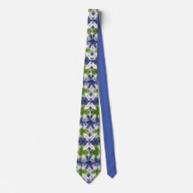 Cravate de teinture verte et bleue