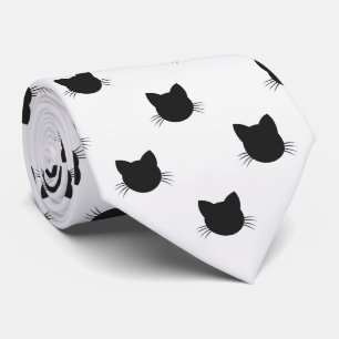 Cravate de tête de chat noir
