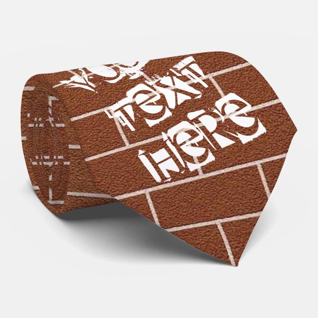 Cravate de texte personnalisé avec conception de m (Roulé)