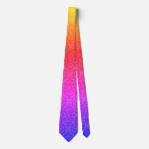 Cravate de texture de serpent arc-en-ciel