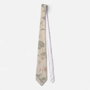 Cravate de toile florale botanique vintage
