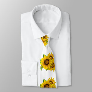 Cravate de tournesol aquarelle