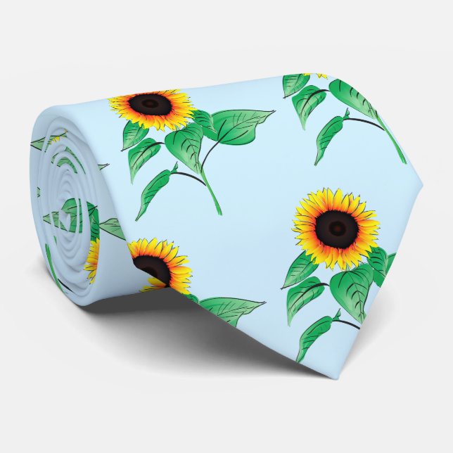 Cravate de tournesols - Vos couleurs (Roulé)