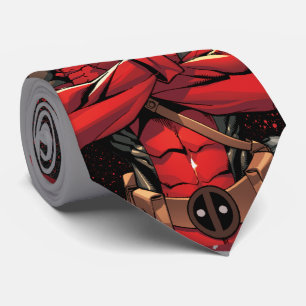 Cravate Deadpool dans le logo Paint Splatter