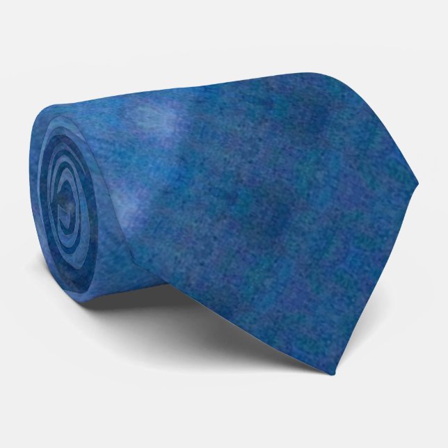 Cravate Décor bleu royal (Roulé)