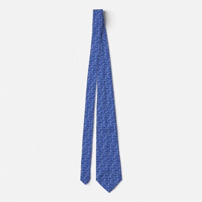 Cravate Décor de camouflage numérique bleu (Dos)