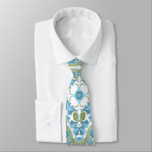Cravate décoration d'ornement bleu vert blanc