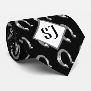 Cravate Défer à cheval   Initiales