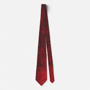 Cravate Dégradation rouge et noir Grunge