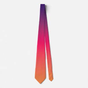 Cravate Dégradé Orange Rose Violet