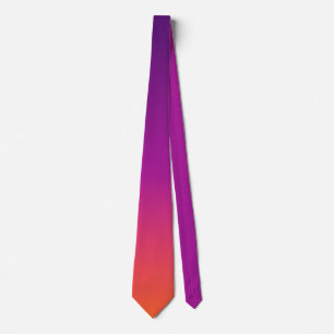 Cravate dégradé violet, rose et orange foncé