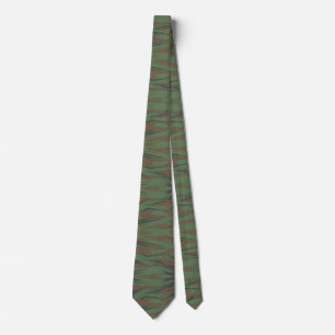 Cravate Déguisement camouflage vert et marron Tigre