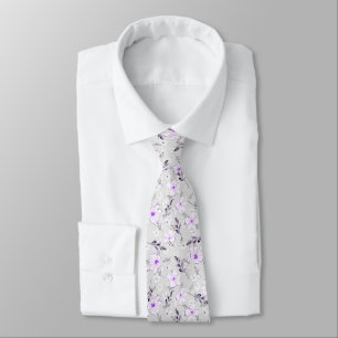 Cravate Délicat motif floral.