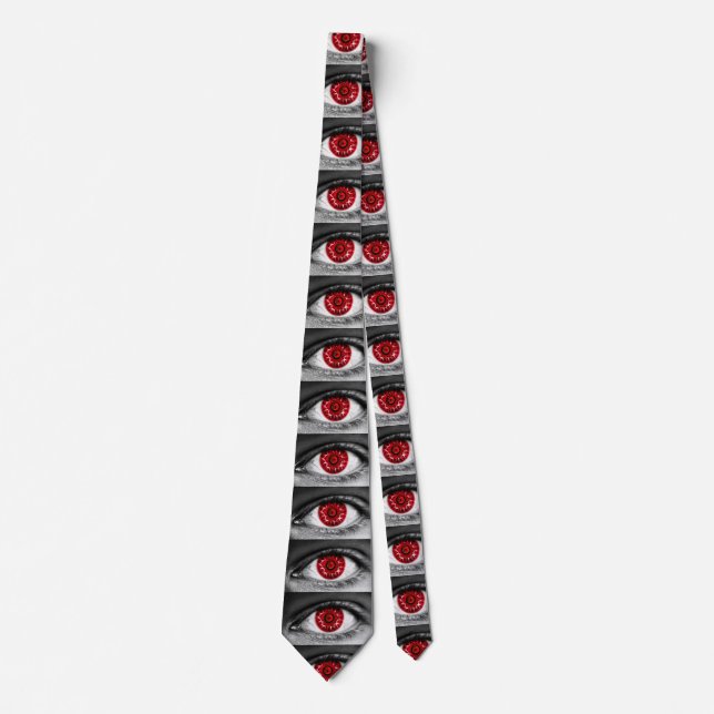 Cravate Demon Eye Brushed Graphic Print Neck Tie (Devant)