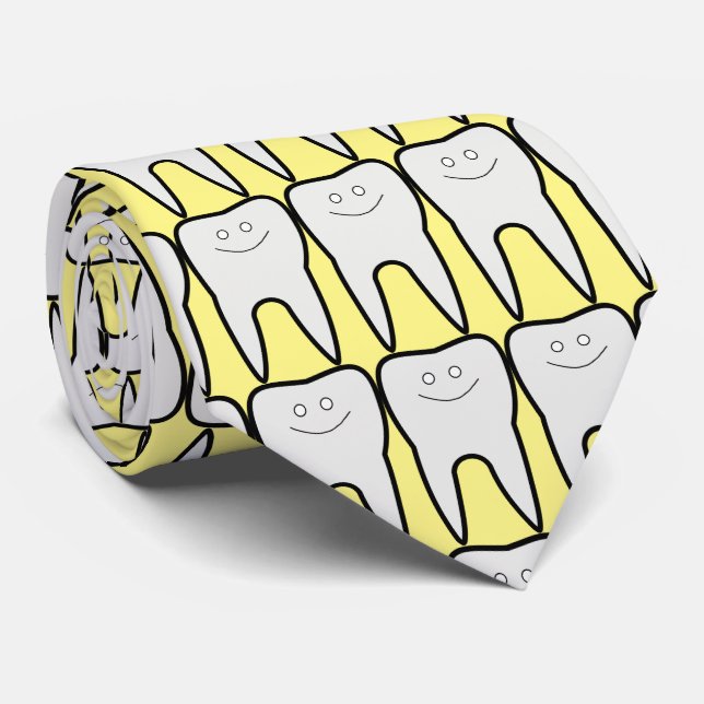 Cravate Dent saine, économie des dents. Pour le dentiste ! (Roulé)
