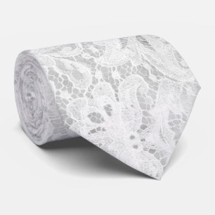 Cravate Dentelle de blanc de Falln