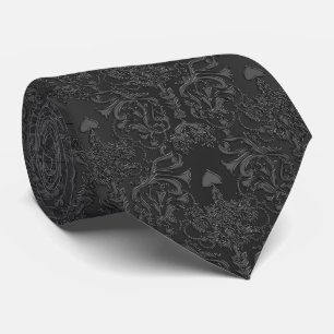 Cravate Dentelle noire élégante de damassé