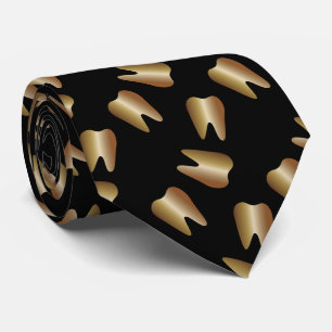 Cravate Dentiste Gold Tooth Motif dentaire