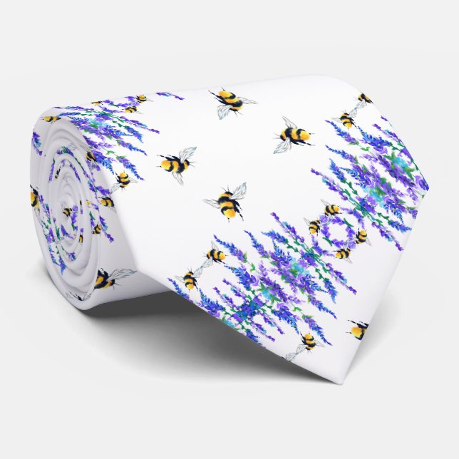Cravate des abeilles de printemps (Roulé)