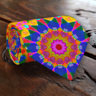 Cravate des couleurs du carnaval artistique